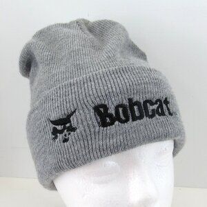 Bobcat Embroidered Logo Men's Gray Tight Knit Cap America Beanie Made USA